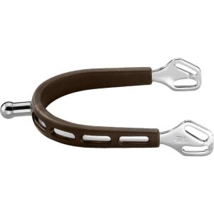 ESPORAS SPRENGER® ULTRA fit BROWN GRIP spurs with Balkenhol fastening – Stainless steel, 20 mm ball-shaped