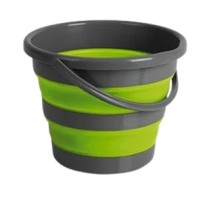 Balde dobravel 10L, cinza/verde