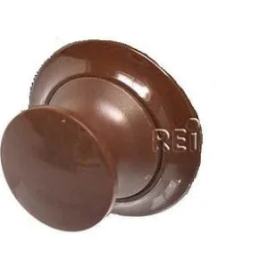 Botão e anilha grande castanho