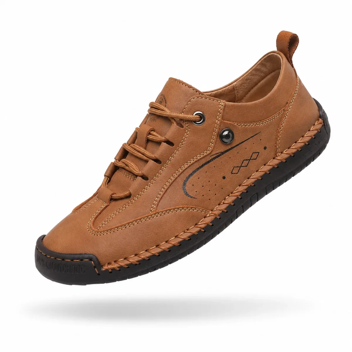 HeritageWalk Comfort – Sapatos barefoot casuais com costura artesanal unissexo