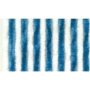 Cortina de pelo 185×56 cm azul e branco