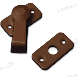 Fecho plástico meia porta castanho