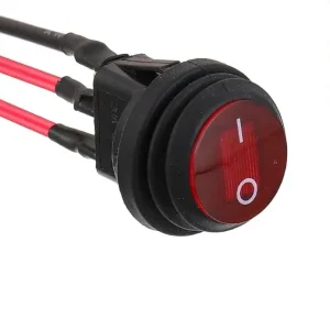 Interruptor basculante redondo (12V-20A)(Á PROVA DE ÁGUA)