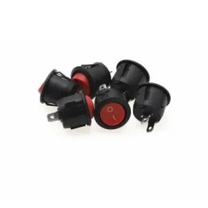 Interruptor redondo vermelho