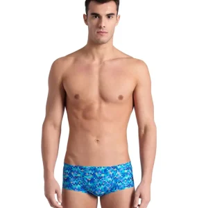 Arena M Pooltiles Swim Low Waist Short Blue Multi