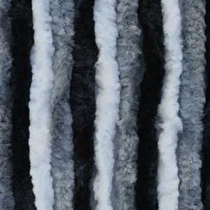 Cortina de pelo 185×56 cm cinza, preto e branco