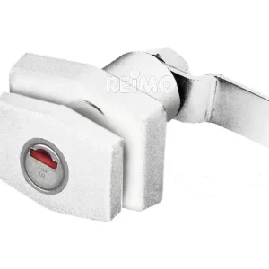 Fechadura PushLock rectangular branca sem canhão