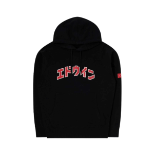 edwin camisola com carapuço katakana retro