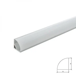Calha para fita led angulo opaca